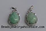 NGP6615 22*30mm faceted teardrop amazonite gemstone pendants