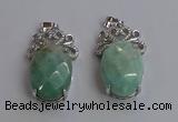 NGP6636 18*25mm faceted oval amazonite gemstone pendants