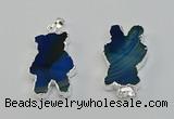 NGP6655 22*38mm Animal or V-shaped agate gemstone pendants