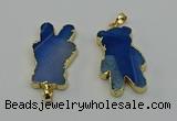 NGP6663 22*38mm Animal or V-shaped agate gemstone pendants