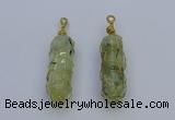 NGP6741 13*40mm sticks green rutilated quartz gemstone pendants