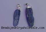 NGP6757 10*35mm - 15*45mm freeform blue kyanite pendants