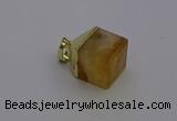 NGP6763 15*22mm cube citrine gemstone pendants wholesale