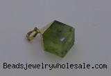 NGP6770 15*22mm cube green qutilated quartz pendants wholesale