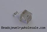 NGP6780 15*22mm cube white crystal gemstone pendants wholesale