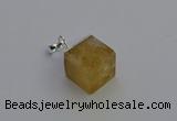 NGP6783 15*22mm cube citrine gemstone pendants wholesale