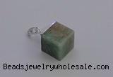 NGP6792 15*22mm cube amazonite gemstone pendants wholesale