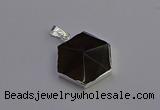 NGP6828 24*25mm hexagon smoky quartz pendants wholesale