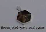 NGP6834 24*25mm hexagon moonstone gemstone pendants wholesale