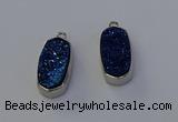 NGP6900 10*22mm - 12*25mm freeform plated druzy quartz pendants