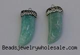 NGP6980 12*40mm - 15*45mm horn amazonite pendants wholesale