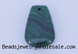 NGP702 20*30mm trapezoid natural malachite gemstone pendant