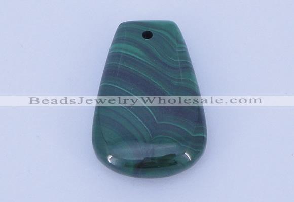 NGP702 20*30mm trapezoid natural malachite gemstone pendant