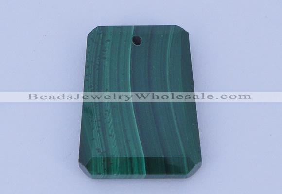 NGP703 20*30mm trapezoid natural malachite gemstone pendant