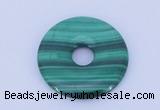 NGP704 30mm natural malachite gemstone donut pendant