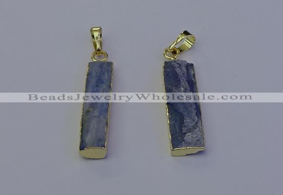 NGP7045 8*32mm - 10*30mm rectangle blue kyanite pendants