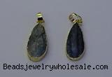 NGP7046 12*25mm - 13*28mm flat teardrop blue kyanite pendants