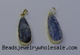 NGP7047 13*35mm - 14*40mm flat teardrop blue kyanite pendants