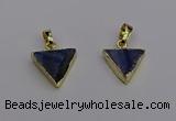NGP7048 14*15mm triangle blue kyanite pendants wholesale