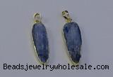 NGP7049 13*35mm - 14*40mm flat teardrop blue kyanite pendants