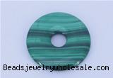 NGP705 35mm natural malachite gemstone donut pendant