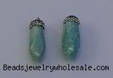 NGP7065 12*30mm - 15*35mm faceted bullet amazonite pendants