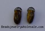 NGP7069 12*30mm - 15*35mm faceted bullet yellow tiger eye pendants