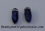 NGP7073 12*30mm - 15*35mm faceted bullet lapis lazuli pendants