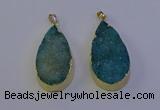 NGP7130 25*45mm - 26*50mm teardrop druzy agate pendants wholesale