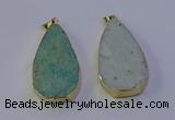 NGP7135 25*50mm - 28*55mm freeform amazonite gemstone pendants