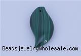 NGP715 15*37mm marquise natural malachite gemstone pendant