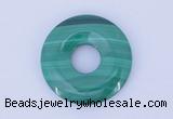 NGP718 8*25mm natural malachite gemstone donut pendant