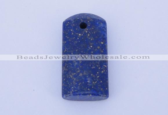 NGP724 14*29mm rectangle natural lapis lazuli gemstone pendant