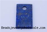 NGP726 21*31mm rectangle natural lapis lazuli gemstone pendant