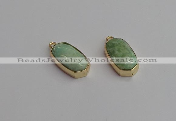 NGP7266 13*25mm faceted freeform amazonite pendants wholesale