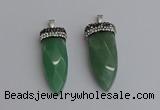 NGP7320 15*40mm - 16*45mm arrowhead green aventurine pendants