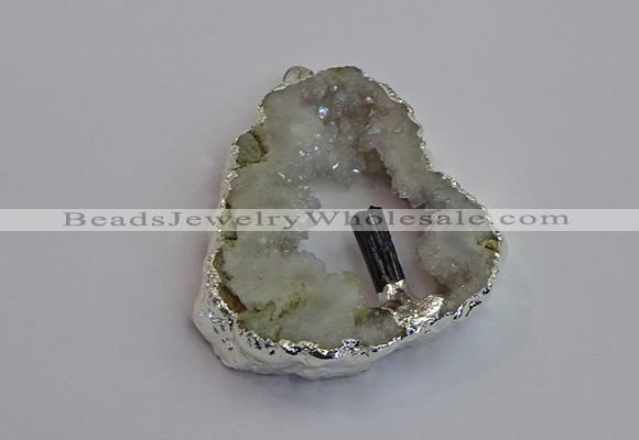 NGP7384 45*50mm - 50*55mm freeform druzy agate pendants