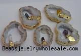 NGP7396 45*50mm - 50*55mm freeform druzy agate pendants