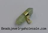 NGP7446 12*45mm sticks green rutilated quartz pendants wholesale