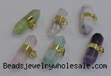 NGP7455 12*45mm sticks mixed gemstone pendants wholesale