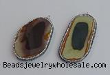 NGP7471 30*50mm - 35*55mm freeform imperial jasper beads