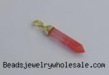 NGP7540 8*40mm sticks cherry quartz pendants wholesale