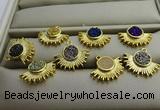 NGP7569 18*20mm plated druzy agate pendants wholesale