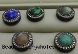 NGP7585 16mm coin mixed gemstone pendants wholesale