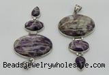 NGP8005 50*82mm - 52*86mm dogtooth amethyst pendant set jewelry