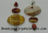 NGP8015 50*82mm - 52*86mm mookaite gemstone pendant set jewelry