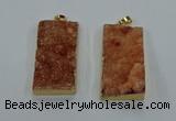 NGP8522 25*50mm - 27*53mm rectangle druzy agate pendants