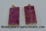 NGP8525 25*50mm - 27*53mm rectangle druzy agate pendants