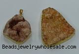 NGP8564 28*45mm - 35*50mm freeform druzy agate pendants wholesale