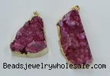 NGP8567 28*45mm - 35*50mm freeform druzy agate pendants wholesale